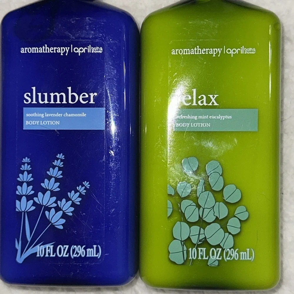 April Bath & Shower Aromatherapy Body Lotion Set Slumber Relax Lavender Mint